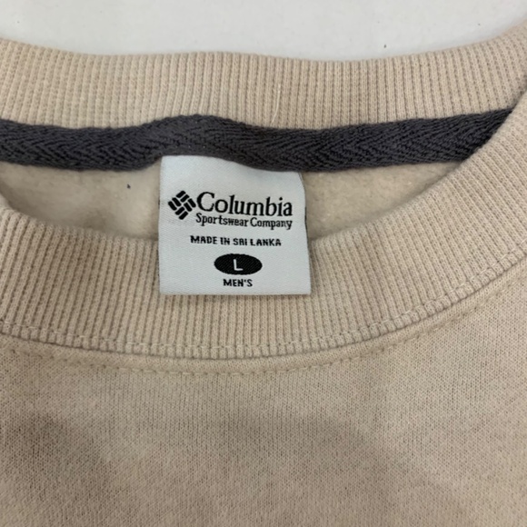 Columbia Bass fish men’s PFG crew neck tan beige green pullover/sweatshirt - Picture 4 of 12